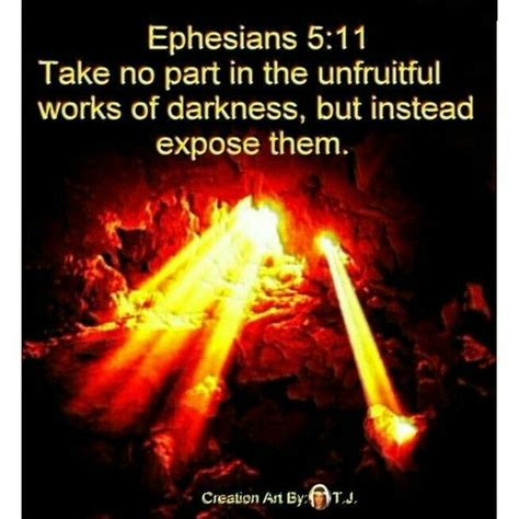 What does it mean to expose the works of darkness (Ephesians。